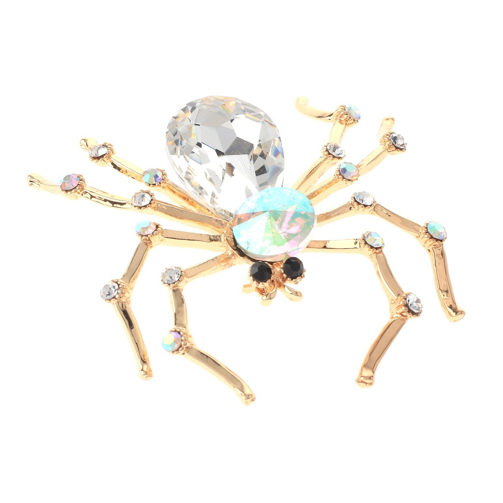 Large Crystal Spider Brooch, SKU: P1052-GAB