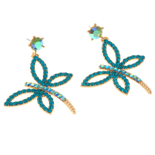 Crystal Dragonfly Post Earrings