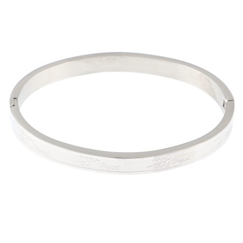 Stainless Steel Fold-Over Bracelet 