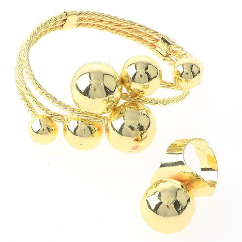 Gold Plated Bracelet & Ring