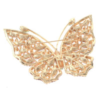 Large Crystal Butterfly Brooch