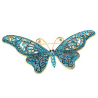 Large Crystal Butterfly Pin