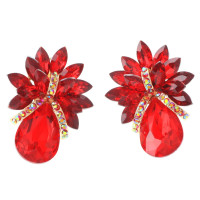 Crystal Evening Clip On Earrings