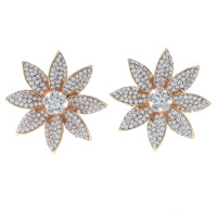Crystal Flower Post Earrings