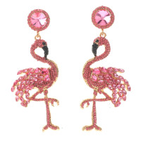 Crystal Flamingo Post Earrings