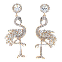 Crystal Flamingo Post Earrings