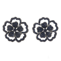 Crystal Flower Post Earrings
