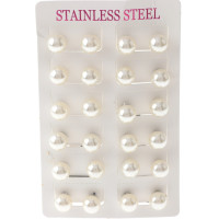 Stainless Steel Stud Earrings / 12 PCS