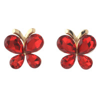Crystal Butterfly Post Earrings