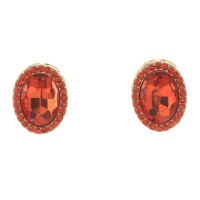 Crystal Oval Post Earrings