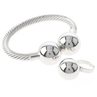 Silver Plated Bracelet & Ring