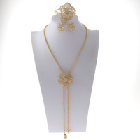Gold Plated Necklace Earring Set