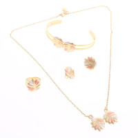 Kids Fashion Plated Necklace Earring Set 