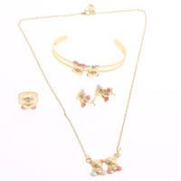 Kids Fashion Plated Necklace Earring Set 