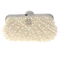 Fashion Pearl Accented Evening Bag