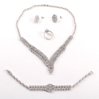 Rhodium Plated Necklace Set 