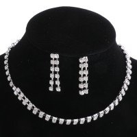 Fashion Rhinestone Choker Necklace Set